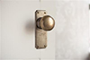 Holkham Door Knob, Ilkley Plain Plate, Antiqued Brass