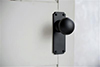 Holkham Door Knob, Ilkley Plain Plate, Matt Black