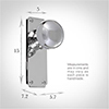 Holkham Door Knob, Ilkley Plain Plate, Nickel