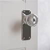 Holkham Door Knob, Ilkley Plain Plate, Nickel