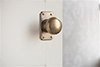 Holkham Door Knob, Ilkley Short Plate, Antiqued Brass