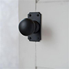 Holkham Door Knob, Ilkley Short Plate, Matt Black