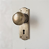 Holkham Door Knob, Nowton Keyhole Plate, Antiqued Brass