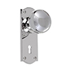 Holkham Door Knob, Nowton Keyhole Plate, Nickel