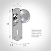 Holkham Door Knob, Nowton Keyhole Plate, Nickel