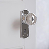 Holkham Door Knob, Nowton Keyhole Plate, Nickel