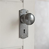 Holkham Door Knob, Nowton Keyhole Plate, Polished