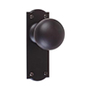 Holkham Door Knob, Nowton Plain Plate, Matt Black