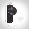 Holkham Door Knob, Nowton Plain Plate, Matt Black