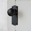 Holkham Door Knob, Nowton Plain Plate, Matt Black