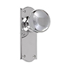 Holkham Door Knob, Nowton Plain Plate, Nickel