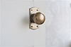 Holkham Door Knob, Nowton Short Plate, Antiqued. Brass