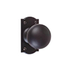 Holkham Door Knob, Nowton Short Plate, Matt Black