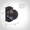 Holkham Door Knob, Nowton Short Plate, Matt Black