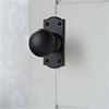 Holkham Door Knob, Nowton Short Plate, Matt Black