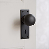 Holkham Door Knob, Ripley Keyhole Plate, Beeswax