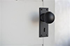 Holkham Door Knob, Ripley Keyhole Plate,Matt Black