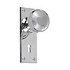 Holkham Door Knob, Ripley Keyhole Plate, Nickel