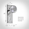 Holkham Door Knob, Ripley Keyhole Plate, Nickel