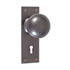 Holkham Door Knob, Ripley Keyhole Plate, Polished