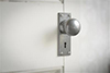 Holkham Door Knob, Ripley Keyhole Plate, Polished