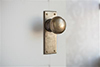 Holkham Door Knob, Ripley Plain Plate, Antiqued Brass