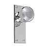 Holkham Door Knob, Ripley Plain Plate, Nickel