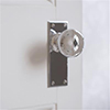 Holkham Door Knob, Ripley Plain Plate, Nickel