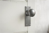 Holkham Door Knob, Ripley Plain Plate, Polished