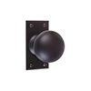 Holkham Door Knob, Ripley Short Plate, Matt Black