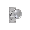 Holkham Door Knob, Ripley Short Plate, Nickel