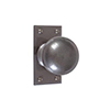 Holkham Door Knob, Ripley Short Plate, Polished