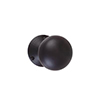 Holkham Door Knob, Reeded Plate, Matt Black