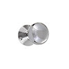 Holkham Door Knob, Reeded Plate, Nickel