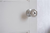 Holkham Door Knob, Reeded Plate, Nickel