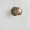 Holkham Door Knob, Shaftesbury Plate, Antiqued Brass