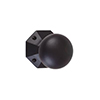 Holkham Door Knob, Shaftesbury Plate, Matt Black