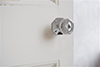 Holkham Door Knob, Shaftesbury Plate, Nickel