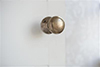 Holkham Door Knob, Rowley Plate, Antiqued Brass