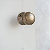 Holkham Door Knob, Rowley Plate, Antiqued Brass