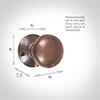 Holkham Door Knob, Rowley Plate, Heritage Copper