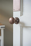 Holkham Door Knob, Rowley Plate, Heritage Copper