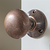 Holkham Door Knob, Rowley Plate, Heritage Copper