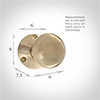 Holkham Door Knob, Rowley Plate, Polished Brass