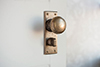 Holkham Door Knob, Bristol Privacy Plate, Antiqued Brass