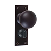 Holkham Door Knob, Bristol Privacy Plate, Matt Black