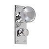 Holkham Door Knob, Bristol Privacy Plate, Nickel