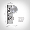 Holkham Door Knob, Bristol Privacy Plate, Nickel