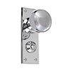 Holkham Door Knob, Bristol Privacy Plate, Nickel