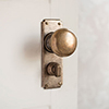 Holkham Door Knob, Ilkley Privacy Plate, Antiqued Brass